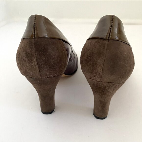 Anyi Lu Pumps Suede Patent Leather Made in Italy - Picture 8 of 15